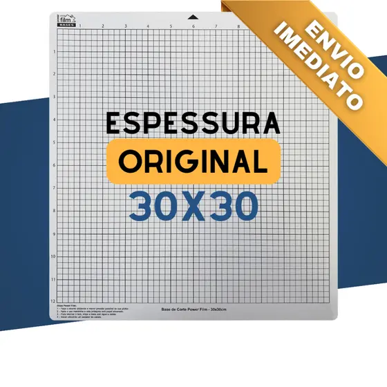 1 Base de Corte 30x30 Para Silhouette Cameo, Cameo 1 2 3 4, 4 Plus e 4 Pro - Versão Com Cola e Sem Cola - 0,40mm