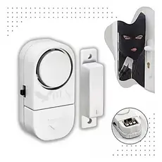 Kit C/02 Alarmes Contra Invasão Residencial Sonoro Porta Janela