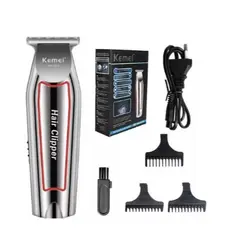 Maquina Corta Cabelo Kemei Acabamento Km-032 Lâmina Titânio