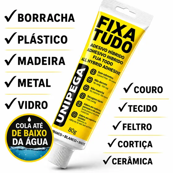 Super Cola Fixa Tudo 80 gramas  ORIGINAL Cola Até Debaixo D'água  - ENVIO IMEDIATO