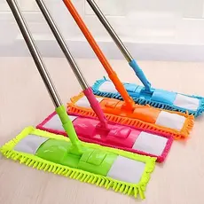 Rodo Mop Esfregão Magico Vassoura Microfibra Colorido Tira Pó Limpa Pisos Vidros Janela Poeira