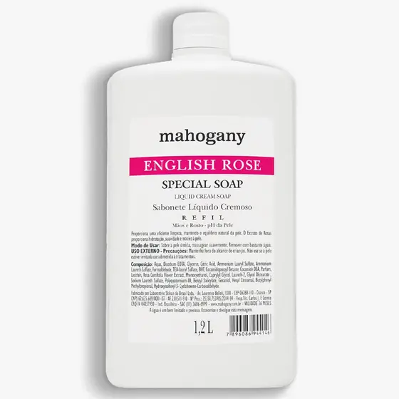Refil Sabonete Líquido Mahogany English Rose 1,2L
