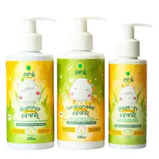 Kit Shampoo + Condicionador + Leave In Infantil Verdi Natural - Aloe Vera e Camomila e Pantenol