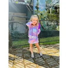 Conjunto Holográfico jaqueta + Blusa de alça /Infantil-Juvenil / moda blogueira