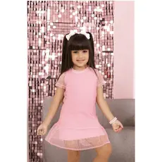 Vestido Infantil Tule com Paetê -  Festas,