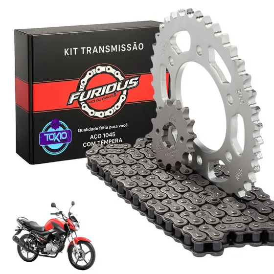 KIT RELAÇÃO YBR FACTOR 150 i 2016 A 2023 TRANSMISSAO
