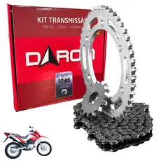 KIT RELAÇÃO BROS 150 2003 A 2014 NXR TRANSMISSÃO