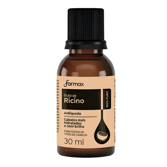 Óleo De Rícino Natural Auxilia No Crescimento 30ml Farmax