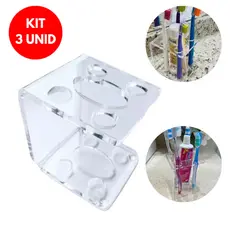 Suporte Para Escova de Dentes em Acrílico Cristal Porta Escovas Decoração Minimalista Suporte Transparente