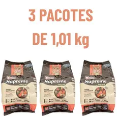 Kit Ração 1kg  1, 2, 3 Pacotes Ração Quatree Supreme Para Gatos Castrados Salmão e batata doce