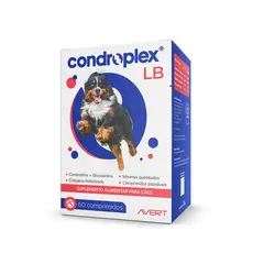 Suplemento Alimentar Avert Condroplex LB 60 Comprimidos Para Cães Porte Grande 120g