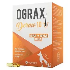 Suplemento Alimentar Para Cães Cachorro Gatos Ograx Derme 10 Com 30 Cápsulas Nutrientes Pele Pelos