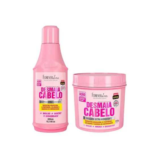 Forever Liss Desmaia Cabelo Kit Shampoo 300ml e Máscara 200g