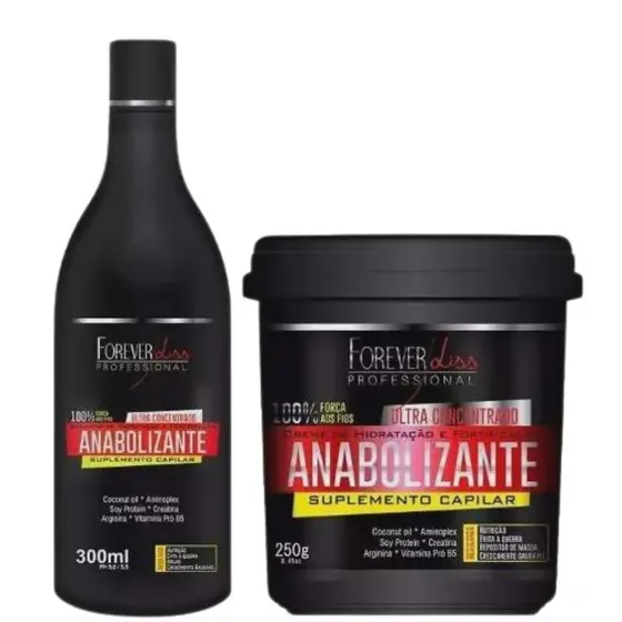 Forever Liss Professional Anabolizante Capilar Shampoo 300ml + Máscara 240g
