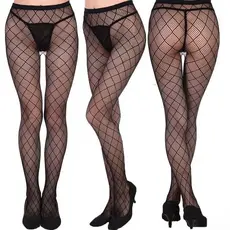 kit1, kit2, kit3, kit6, MEIA-CALÇA DE RENDA PLUS SIZE DISENHO DIAMANTE CÓS ALTA / MEIA-CALÇA XADREZ PLUS SIZE