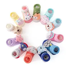 Kit 5 Pares de Meias Infantil Bebê Pantufa 3D Bichinho Meia Recém Nascido/