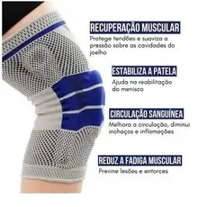 Joelheira Articulada Ortopedica Compressão Silicone Patelar