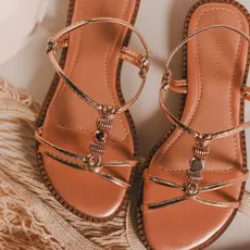 Sand谩lia Feminina Gaia  Rasteirinha Musa Fashion Estilosa Confort谩vel Modinha Adulto Envio Imediato