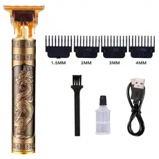 Máquina de Cortar Cabelo e Barba Dragão Recarregável Profissional Masculina