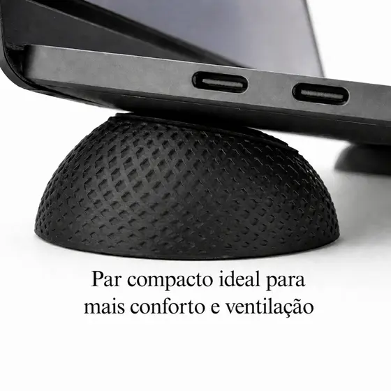 Suporte para Notebook Ergonômico Compacto | Base Elevadora Ventilação Laptop