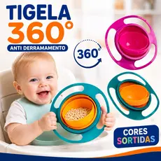 Prato Mágico Giratório 360° Infantil Anti Queda Não Derrama Bowl Criança