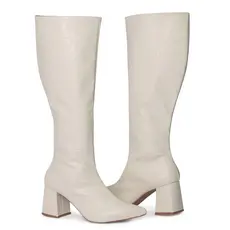 Bota Montaria Cano Longo Moda Blogueira Salto Grosso Fashion