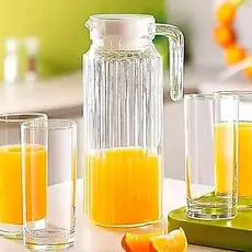 Jarra de Vidro para Porta de Geladeira 1 Litro com Tampa p/ Suco Refrigerante Agua