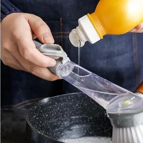 Escova Lava Louça Com Dispenser Detergente Escova Limpeza Multiuso Cozinha