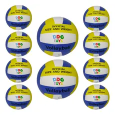 Kit 10 Bolas De Volei Tam. 5 Oficial Quadra Futvolei Praia