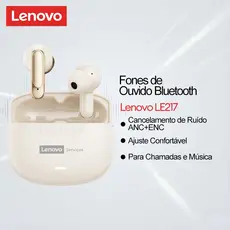 Fones De Ouvido Lenovo LE217 TWS E Bluetooth Sem Fio Com Cancelamento De Ruído ANC ENC , Além De Ajuste Confortável Para