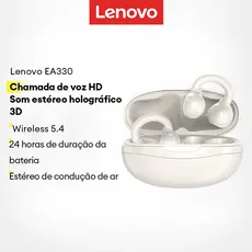 Lenovo EA330 Fone De Ouvido Bluetooth HD Talk Sem Queda Em Movimento Confortável De Usar