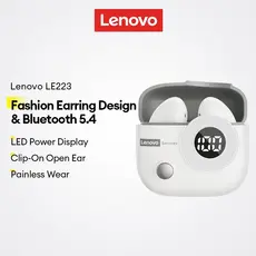 Lenovo LE233 Fones De Ouvido Bluetooth E Clipe Em Sem Fio Com 5.4 Display LED Mais Design De Brinco Fashion