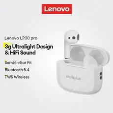 Fones De Ouvido Lenovo LP30 pro TWS E Semi-Intra-Auriculares Sem Fio Com Design Ultraleve 3g Som HiFi Mais Bluetooth 5.4