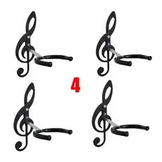 Kit 4 Suportes De Violão Parede, .. Guitarra, Baixo, Cavaquinho,banjo Viola Ukulele Com Clave De Sol