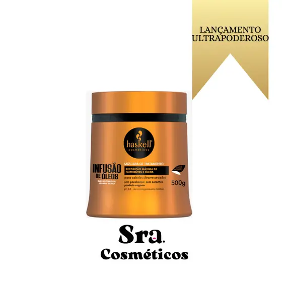 Mascara de Tratamento Infusão de Óleos 500g Haskell