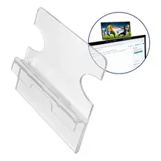 Porta Celular Notebook Suporte Apoio Acrílico Transparente Monitor Smartphone Computador Telefone