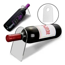 Porta Adega Garrafa Vinho Mesa Bancada Jantar Degustação Suporte Clean Minimalista Decoração