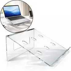 Suporte Notebook Acrílico Ergonômico Resfriamento Portátil Leve Compacto Universal 13 17 Polegadas