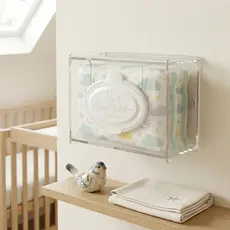 Organizador Suporte Lenços Umedecidos Porta Bebê Toalha Parede Bancada Dispenser Display