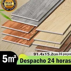 36 PCS ADESIVO Piso Vinílico 5㎡Autocolante Adesivo Madeira Régua Lavável-Várias cores para escolher