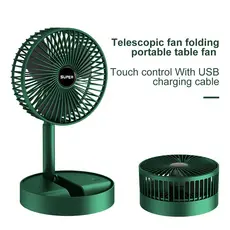 Ventilador dobrável retrátil silencioso USB recarregável retrátil de baixo ruído Mini ventilador