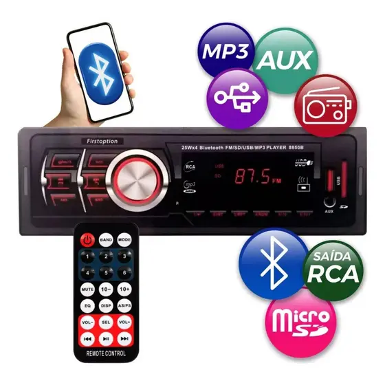 Radio Para Carro Automotivo Bluetooth Potente Melhor Som Usb Mp3.6588BT