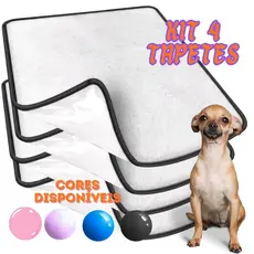 Kit 4 Tapetes higiênicos lavável para pet dog xixi gato educador reutilizável
