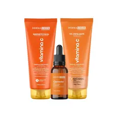 Kit Skin Care para todos os tipos de pele Dermachem Clareador Limpeza Facial Melasma Vitamina C