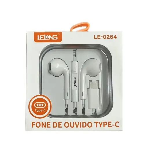 Fone de ouvido com fio Tipo C (USB-C) Compativel iPhone 15 /16 e android Incompatível com Motorola