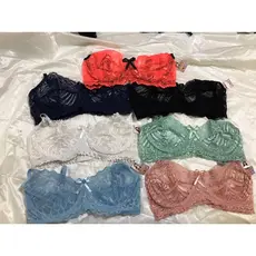 KIT 5 Sutiã Sem Bojo Com Aro de Metal Renda Luxo Atacado Sutian renda Premium barato revenda