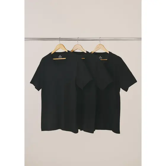 Kit Com 3 Camisetas Masculinas Básicas Slim Gola V