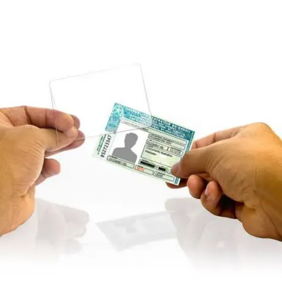 Suporte Capa CNH Feminina Acrilico Resistente Cartão Protetor de Documento Top