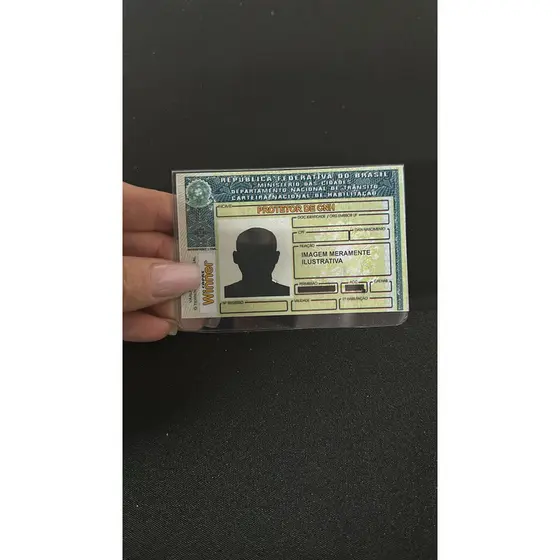 Display Folha Capa Case Porta CNH em Acrílico Protetor de Documento Resistente Anti Impactos