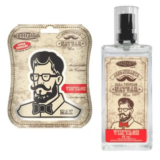 Kit aromatizante miniatura e spray men vintage 45ml
